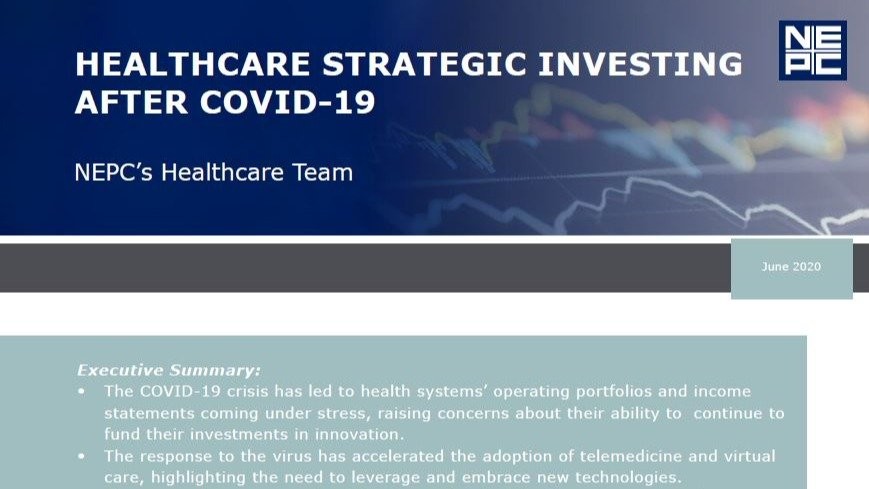 Healthcare Strategic Investing After COVID-19.