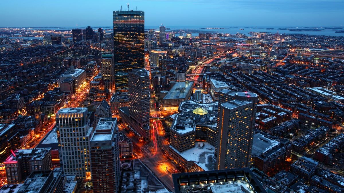 boston city from above