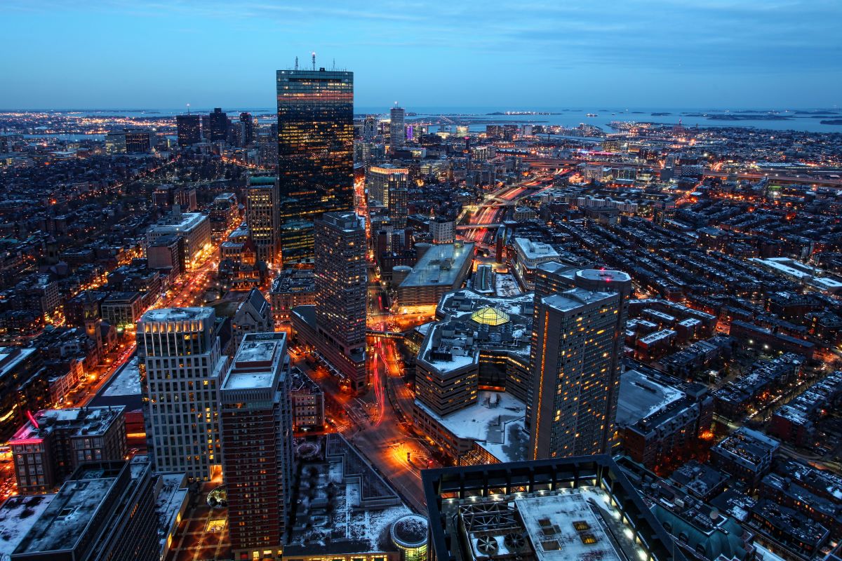 boston city from above