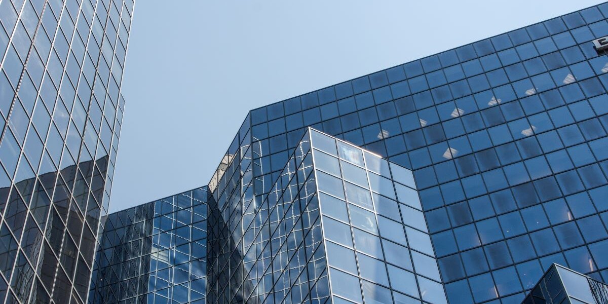 Windows of Skyscraper Business Office, Corporate building